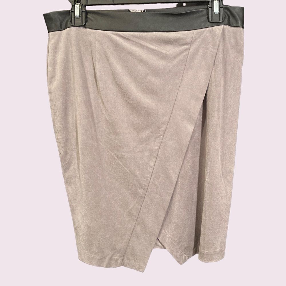 NWT Faux Leather and Suede Asymmetrical Skirt